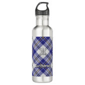 Clan MacPherson Blauwe Jurk Tartan Waterfles (Voorkant)