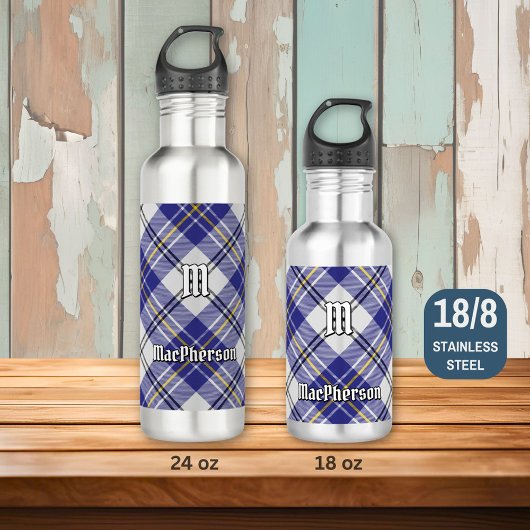 Clan MacPherson Blauwe Jurk Tartan Waterfles