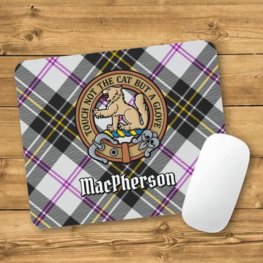 Clan MacPherson Crest boven Dress Tartan Muismat