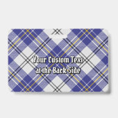 Clan MacPherson Crest over Blauwe Dress Tartan Badge (Achterkant)