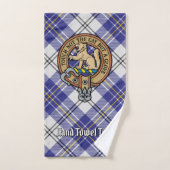 Clan MacPherson Crest over blauwe jurk Tartan Bad Handdoek (Handdoek)
