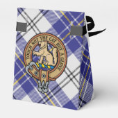 Clan MacPherson Crest over blauwe jurk Tartan Bedankdoosjes (Achterkant)