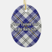 Clan MacPherson Crest over blauwe jurk Tartan Keramisch Ornament (Achterkant)