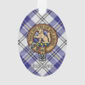 Clan MacPherson Crest over blauwe jurk Tartan Ornament (voorkant)