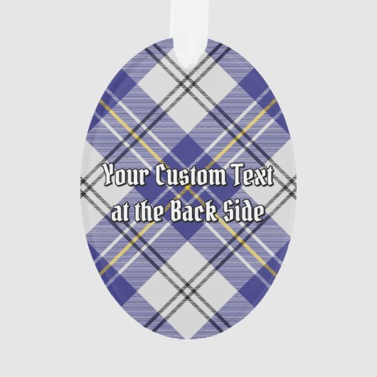 Clan MacPherson Crest over blauwe jurk Tartan Ornament (achterkant)