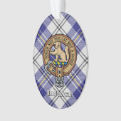 Clan MacPherson Crest over blauwe jurk Tartan Ornament (voorkant)