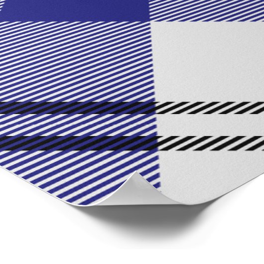 Clan MacPherson Crest over blauwe jurk Tartan Poster (Hoek)