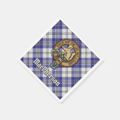 Clan MacPherson Crest over blauwe jurk Tartan Servet (Hoek)