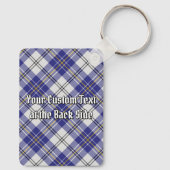 Clan MacPherson Crest over blauwe jurk Tartan Sleutelhanger (Achterkant)