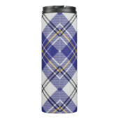 Clan MacPherson Crest over blauwe jurk Tartan Thermosbeker (Achterkant)