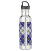 Clan MacPherson Crest over blauwe jurk Tartan Waterfles (Achterkant)