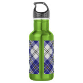 Clan MacPherson Crest over blauwe jurk tartan Waterfles (Achterkant)
