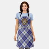 Clan MacPherson Crest over Blue Dress Tartan Schor Schort (Gedragen)