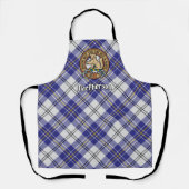 Clan MacPherson Crest over Blue Dress Tartan Schor Schort (Voorkant)