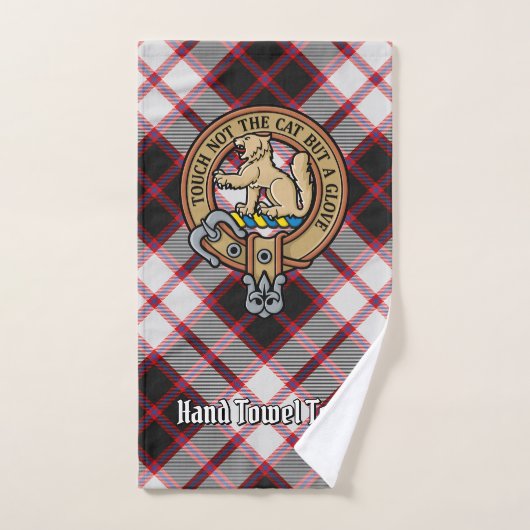 Clan MacPherson Crest over de jacht op Tartan Bad Handdoek (Handdoek)