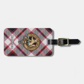 Clan MacPherson Crest over de jacht op Tartan Bagagelabel (Voorkant horizontaal)