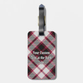Clan MacPherson Crest over de jacht op Tartan Bagagelabel (Achterkant verticaal)
