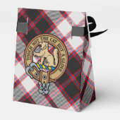 Clan MacPherson Crest over de jacht op Tartan Bedankdoosjes (Achterkant)