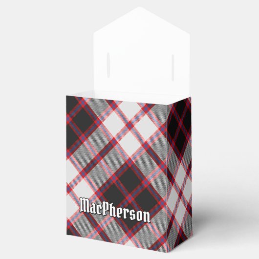 Clan MacPherson Crest over de jacht op Tartan Bedankdoosjes (Geopend)