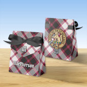 Clan MacPherson Crest over de jacht op Tartan Bedankdoosjes