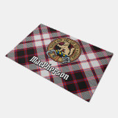 Clan MacPherson Crest over de jacht op Tartan Deurmat (Schuin)