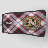 Clan MacPherson Crest over de jacht op Tartan Golfheadcover (Voorkant)