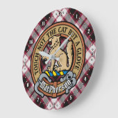 Clan MacPherson Crest over de jacht op Tartan Grote Klok (Hoek)