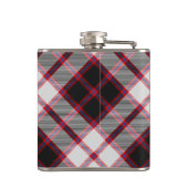 Clan MacPherson Crest over de jacht op Tartan Heupfles (Achterkant)