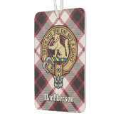 Clan MacPherson Crest over de jacht op Tartan Luchtverfrisser (Links)