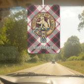 Clan MacPherson Crest over de jacht op Tartan Luchtverfrisser