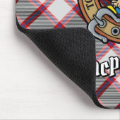 Clan MacPherson Crest over de jacht op Tartan Muismat (Hoek)