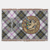 Clan MacPherson Crest over Dress Tartan Deken (Voorkant)