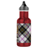 Clan MacPherson Crest over Dress Tartan Waterfles (Rechts)