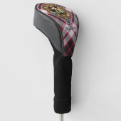Clan MacPherson Crest over Hunting Tartan Golfheadcover (Schuin)