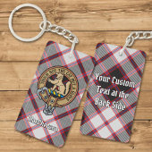 Clan MacPherson Crest over jacht op Tartan Sleutel Sleutelhanger