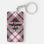 Clan MacPherson Crest over jacht op Tartan Sleutel Sleutelhanger (achterkant)