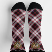 Clan MacPherson Crest over jacht op Tartan Sokken (Top)