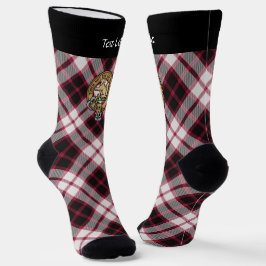 Clan MacPherson Crest over jacht op Tartan Sokken