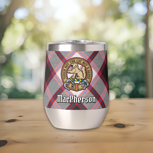 Clan MacPherson Crest over jacht-tartan
