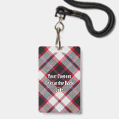 Clan MacPherson Crest over jacht-tartan Badge (Achterkant met lanyard)
