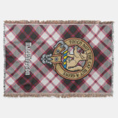 Clan MacPherson Crest over jacht-tartan Deken (Voorkant)