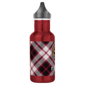 Clan MacPherson Crest over jacht-tartan Waterfles (Links)