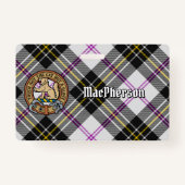 Clan MacPherson Crest over Jurk Tartan Badge (Voorkant)