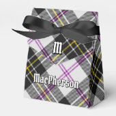 Clan MacPherson Crest over Jurk Tartan Bedankdoosjes (Voorkant Zijde)
