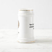 Clan MacPherson Crest over Jurk Tartan Beer Stein Bierpul (Center)