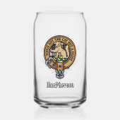 Clan MacPherson Crest over Jurk Tartan Blikvorm Glas (Voorkant)