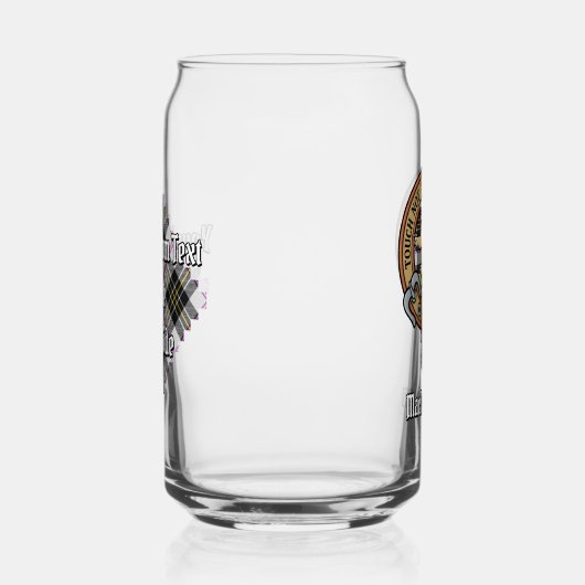 Clan MacPherson Crest over Jurk Tartan Blikvorm Glas (Rechts)