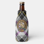 Clan MacPherson Crest over Jurk Tartan Flesjeskoeler (Fles Voorkant)