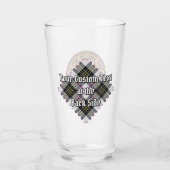 Clan MacPherson Crest over Jurk Tartan Glas (Achterkant)