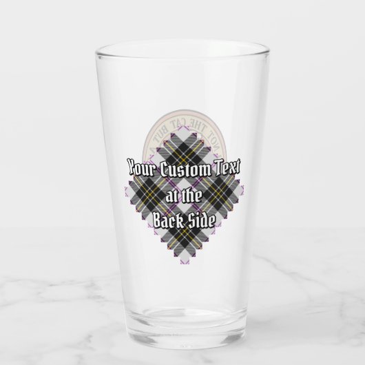 Clan MacPherson Crest over Jurk Tartan Glas (Achterkant)